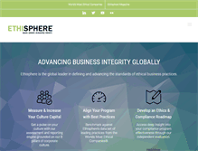 Tablet Screenshot of ethisphere.com
